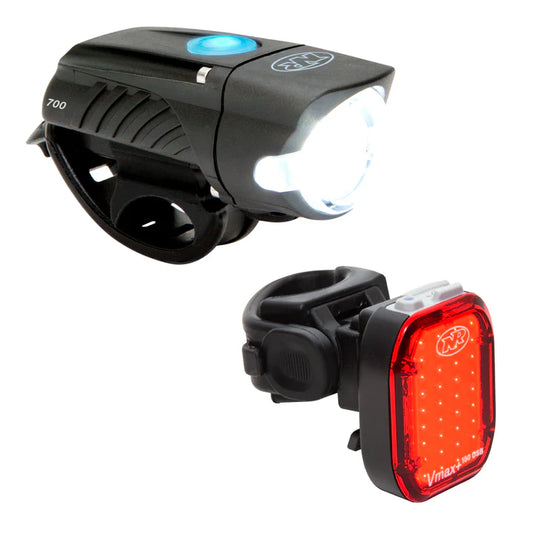NiteRider Swift 700 Front Bike Light and Vmax+ Bike Taillight