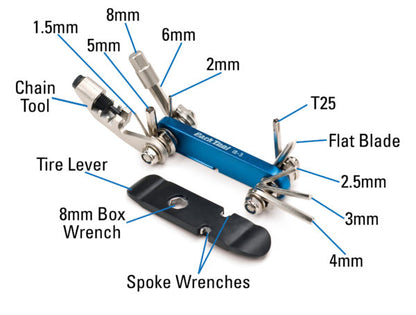 Park Tool IB-3 I-Beam Mini Folding Multi-Tool