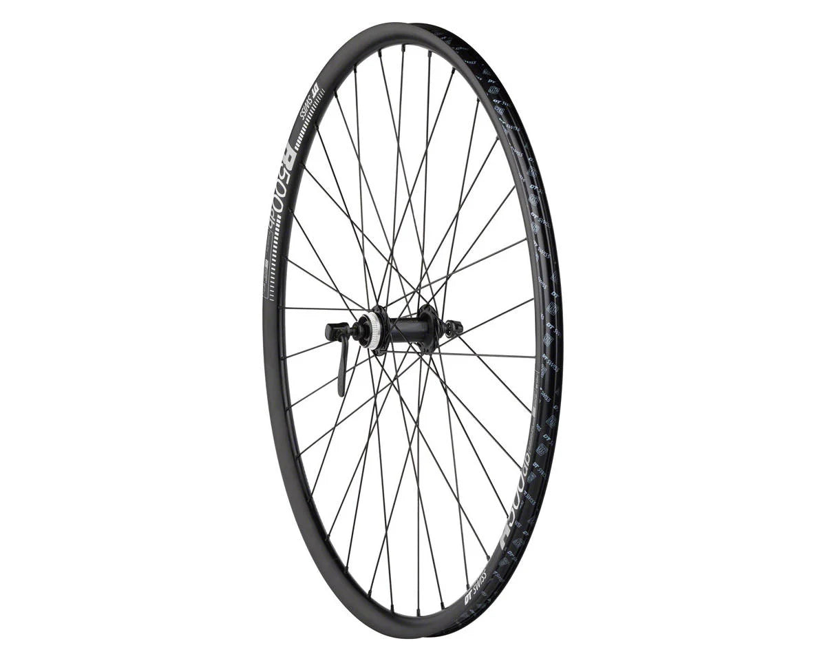 Quality Wheels Shimano / DT R500 Disc Wheelset - 700, QR x 100/135mm, Center-Lock, HG 11 MTN, Black, 32H