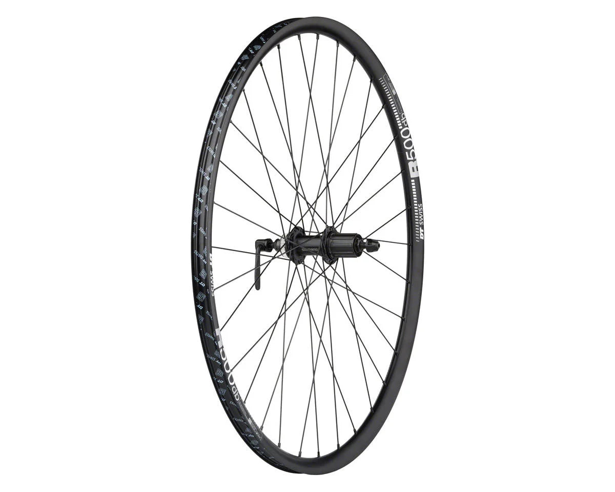 Quality Wheels Shimano / DT R500 Disc Wheelset - 700, QR x 100/135mm, Center-Lock, HG 11 MTN, Black, 32H